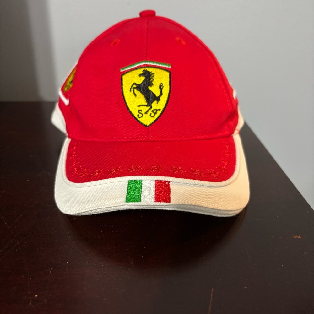 Vintage Red Ferrari Kids Hat